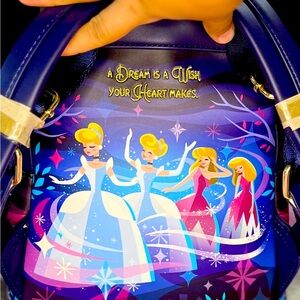 Beautiful Disney loungefly Cinderella backpack with matching wallet